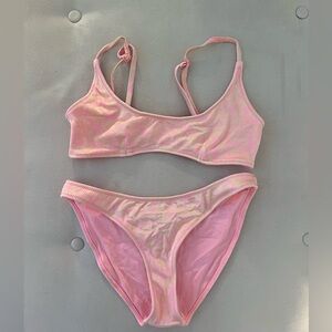 Pink and light yellow Tringl bikini